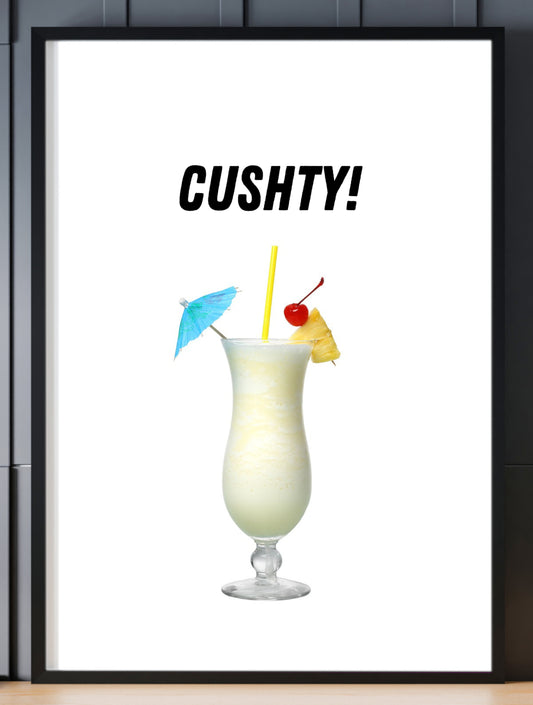 Cushty! A4 Print Black Frame